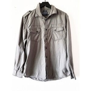 American Rag Men’s L Striped Button Down Long Sleeve Shirt